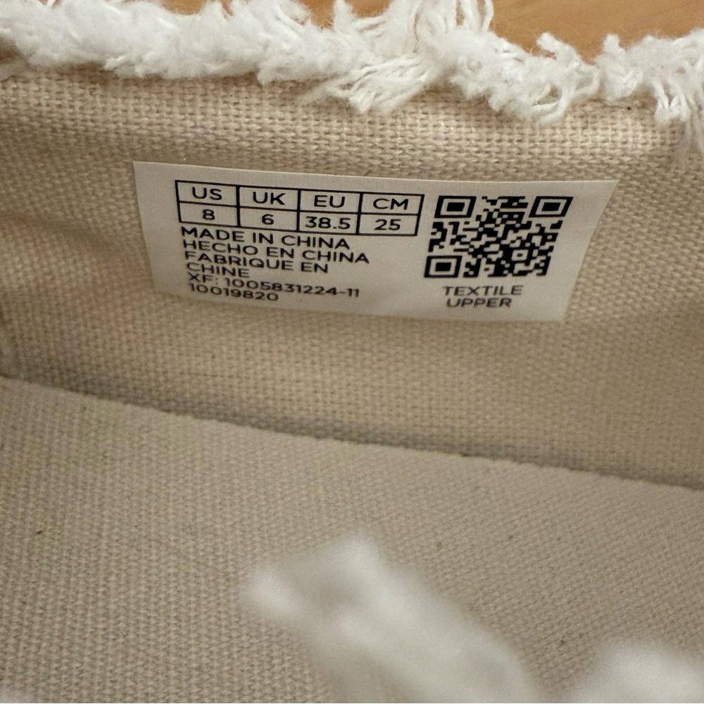 TOMS Valencia Platform Slip-On white sz 8 - Picture 7 of 7